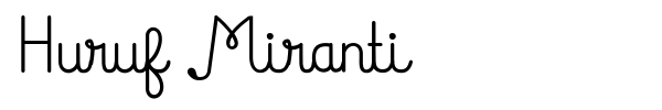Huruf Miranti font preview